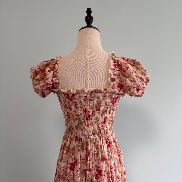 DÔEN Stanza lace-trimmed floral-print organic cotton-voile midi dress - Picture 8 of 10